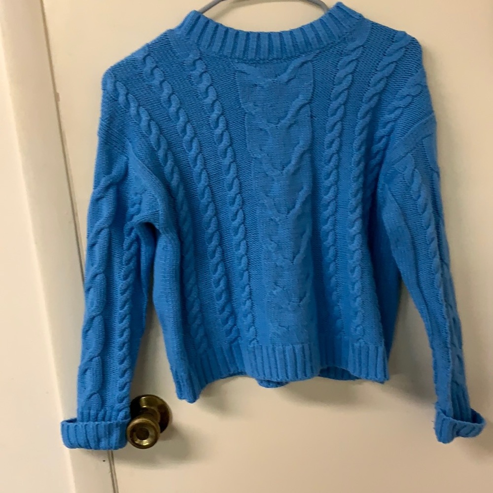 ZARA kids bright blue sweater. Can fit adults as well!! Perfect for the winter